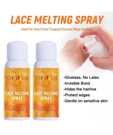 Lace Melting Spray 120ml - Extreme Hold, Fast Drying, No Residue - Hairpiece Closure & Frontal Toupee Systems - Transparent & Washable - Buy Online on GoSupps.com