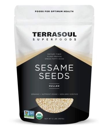 Terrasoul Superfoods Organic Hulled Sesame Seeds 2 Lbs - Perfect for Tahini  Gluten-free  Raw - Buy Online on GoSupps.com