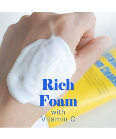 GETi Vitamin C Foam Cleanser | Korean Foaming Facial Cleanser for Dry & Sensitive Skin | Pore Cleansing & Sebum Reducing Face Wash | Paraben-Free | Gift for Women - Buy Online on GoSupps.com