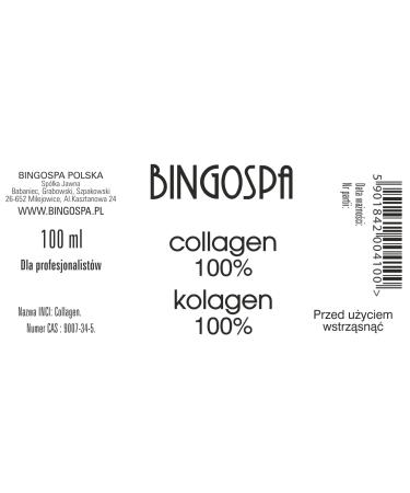 Collagen 100% - Remove Wrinkles & Eliminate Stretch Marks | 100ml BINGOSPA - Buy Now! - Buy Online on GoSupps.com