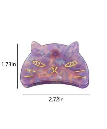 Cute Cat Hair Clips for Girls and Women - Set of 2 Claw Clips | Acetate Hair Accessories - Buy Online on GoSupps.com