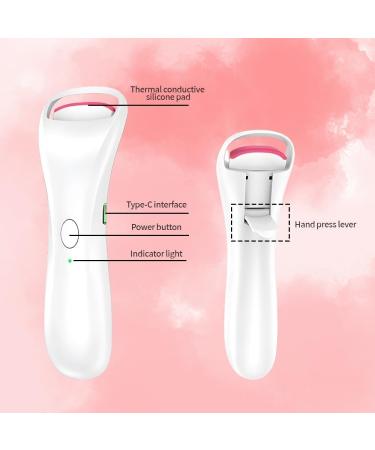 GEN'C B AUTY Heated Eyelash Curler USB Rechargeable Eyelash Curler with 2 Modes for Quick Heating Long-Lasting Curling - Buy Online on GoSupps.com