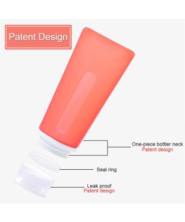 JasCherry Silicone Travel Bottles 4 Pack - Mini 37ml Leak-Proof for International Shipping - Buy Online on GoSupps.com