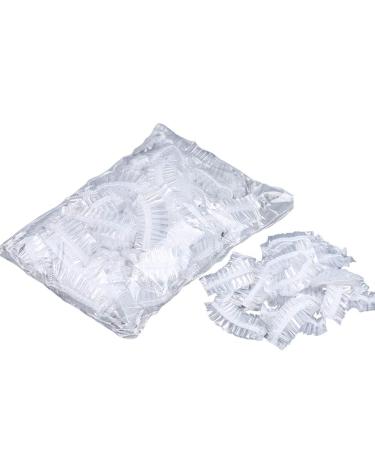 100 Pcs Disposable Ear Covers for Hair Dye - Clear Plastic Ear Protectors for Salon, Spa, Bathing - Protects from Water and Stains - Buy Online on GoSupps.com