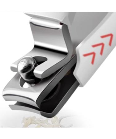 Flat Nail Clippers Simple White Appearance Durable Material Easy to Use Splash-Proof Design - Buy Online on GoSupps.com