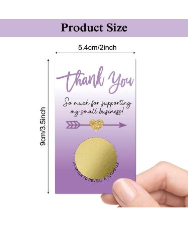 Haizct 50 Pack Purple Thank You Blank Gift Certificate Scratch Off Cards - Ideal for Small Businesses, Spa, Beauty, Makeup, Hair Salon, Bridal Shower, Baby Shower, Country Wedding - Gold-GK090 - Buy Online on GoSupps.com