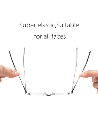 TERAISE Upgrade Lightweight Frameless Reading Glasses for Men and Women - Clear Lens Readers w/Pen Clip Tube Case (2.0X) - International Shipping Available - Buy Online on GoSupps.com