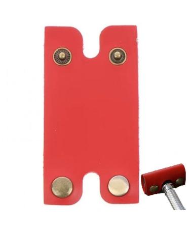 Sanfly leather razor head protection cover Double edge Razor Protection cover Handbook Handbook Razor Accessories Portable Safety Razier Protective for Travel Red