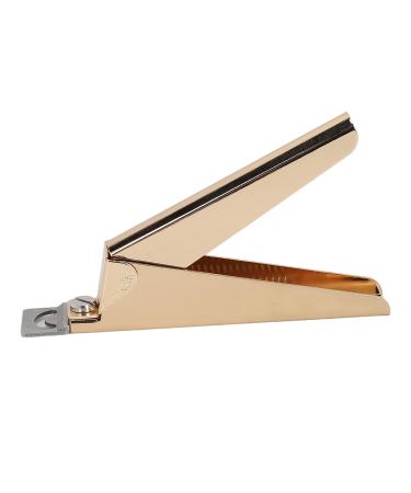 False Nail Clippers U-Shaped Easy Operation Stainless Steel False Nail Clippers High Strength Lightweight for Home and Salon Use (Gold)