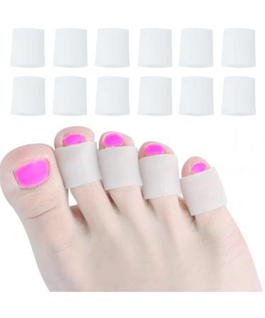 Toe spreader I toe separator I toe caps I toe protection made of silicone i toe sons men & women 12 pieces for small toes and finger protection for corns remover callus pillows bunion treatment