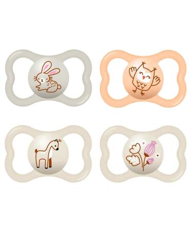 MAM Air 16+ Skin Soft Silicone Pacifier - Soft Colors Mix | 4 Pack | International Shipping Available - Buy Online on GoSupps.com