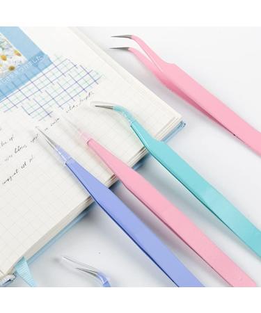 ARFUKA 6-Piece Eyelash Tweezers Set - Curved & Straight Stainless Steel Tools for Perfect Eyelash Extensions - Buy Online on GoSupps.com