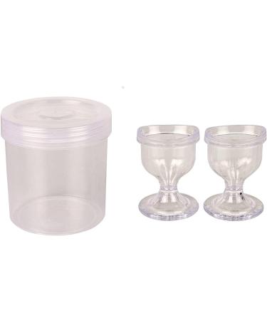 Transparent Plastic Eye Wash Cups Set of 2 | Gentle Eye Cleansing | Eye-Shaped Rim for Comfort | Snug Fit Design - Buy Online on GoSupps.com