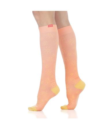VIM & VIGR Nylon 20-30 mmHg Graduated Compression Socks (Clementine Sunnies Large/X-Large (3))