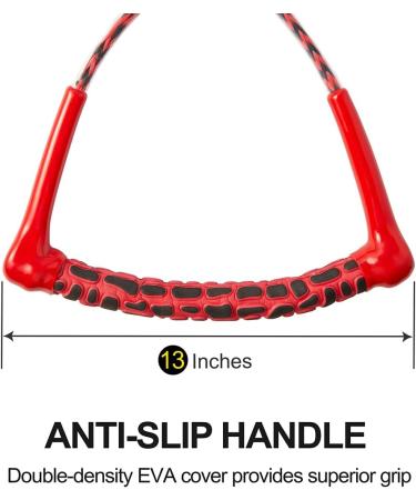 Obcursco 75ft Ski Rope| 5-Section Watersports Rope with EVA Handle for Wakeboard, Water Ski, Kneeboard | Multi Color - Buy Online on GoSupps.com