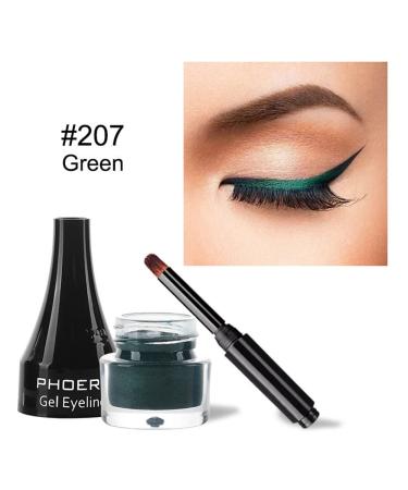Go Ho Green Eyeliner Gel Pot - High Pigmented Matte Eye Makeup with Brush for Women - Buy Online on GoSupps.com