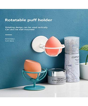 Ikaar 2-Piece Makeup Sponge Holder - Beauty Blender Drying Frame (White + Blue) | Best Makeup Puff Storage Solution - Buy Online on GoSupps.com