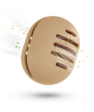 Fauxomor make-up sponge holder-breathable on three sides silicone beauty blender travel bag for all sizes of make-up sponge sustainable portable cosmetics tool Khaki B 1 piece (1 Pack) B-khaki (5 line)