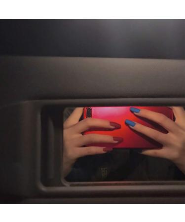 24 Pcs Bohend Fashion Coffin False Nails - Matte Ballerina Press-On Nails for Women & Girls in Red & Blue - Buy Online on GoSupps.com