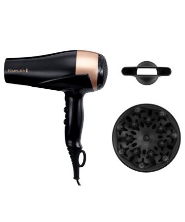 Spectrum Brands Group Remington Ionic hair dryer shine and softness care natural and colored hair shine powerful 2200 W frizzfree 3 temperatures2 speeds concentrator + diffuser D6098