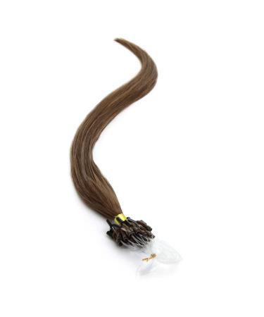 Micro Ring/Micro Loop/Micro Bead Hair Extensions 22" Sunkissed Brown (6) American Pride