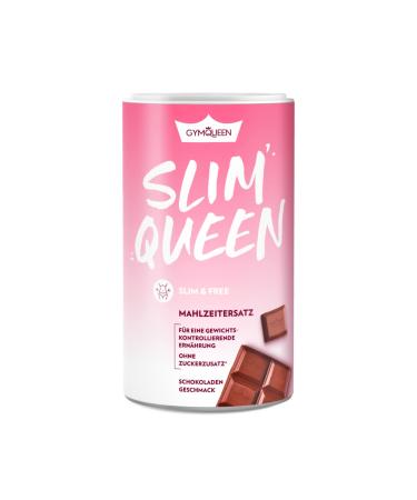 Gymqueen slim queen weight loss 420g chocolate delicious diet shake for easy weight loss meal set with important vitamins and nutrients only 250 kcal per serving & without sugar additive 420 g (1 Pack)
