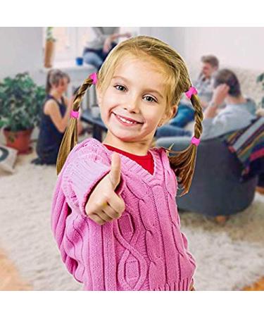 Breezo 100 Mini Colorful Hair Ties - Stylish Rubber Bands for Girls & Women - Perfect for All Hairstyles 2cm Diameter - Buy Online on GoSupps.com