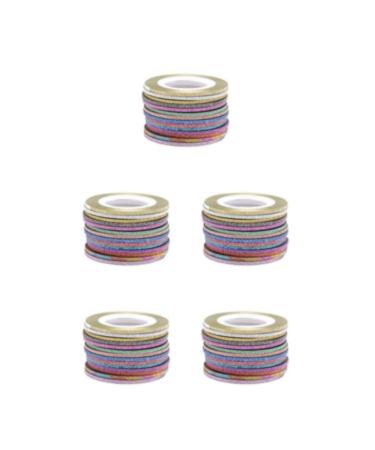 Multicolored Nail Art Striping Tape Set - 5 Set of 2MM Random Color - Fashionable and Unique Designs - Great Gifts - Wide Application - Buy Online on GoSupps.com