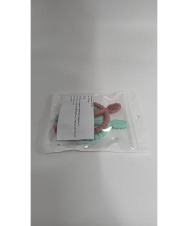 Buy BPA-Free Baby Biting Toys - 2 Pack Silicone Teething Rings for Kids Gum Massage - Bright Green & Caramel - Buy Online on GoSupps.com