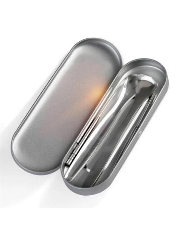 Metal Tongue Scraper Set - 3 Pcs Tongue Cleaners for Adults & Kids | Oral Hygiene & Bad Breath Relief | Includes Protective Case - Buy Online on GoSupps.com