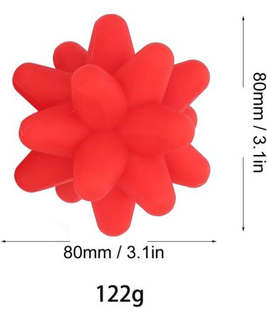 Silicone Massage Ball for Myofascial & Muscle Relaxation - Acupuncture & Deep Tissue Massager - Red Fitness Massage Ball - Buy Online on GoSupps.com