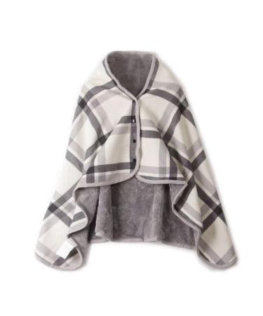 Anggrek Multifunctional heating ceiling portable flannel and plush warm slope double-sided super soft texture with button closure for home travel office (1)