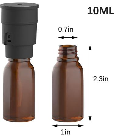 Waterless Oil Diffuser - Portable & Cordless Aromatherapy Diffuser | Smart Battery Operated with 3 Cold Mist Settings & Timer (Black - Buy Online on GoSupps.com