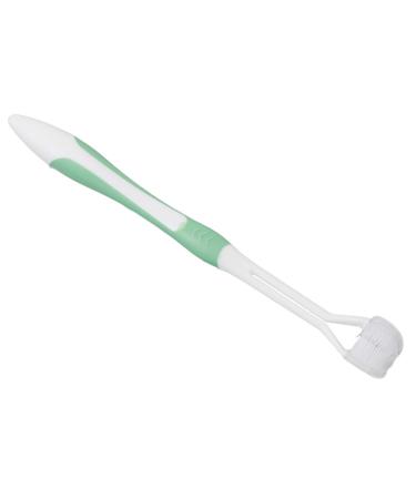 Flybloom Multicolored Three-Sided Toothbrushes Travel Toothbrushes for Adults and Kids (Green)