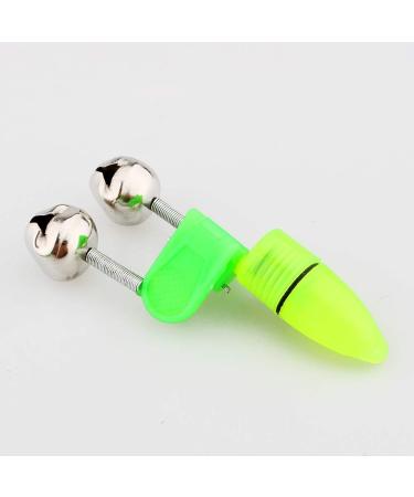 Zerone LED Twin Bells Fishing Alarm - 10 Pcs Night Fishing Accessory with Rod Clip Tip - Green Fish Bait Alert - Buy Online on GoSupps.com