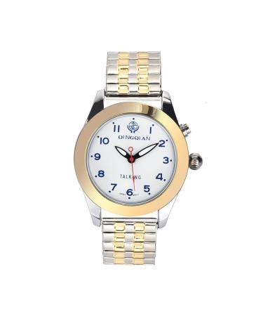 QINGQIAN English Talking Watch Suitable for The Elderly and Visually impaired for Men's Style