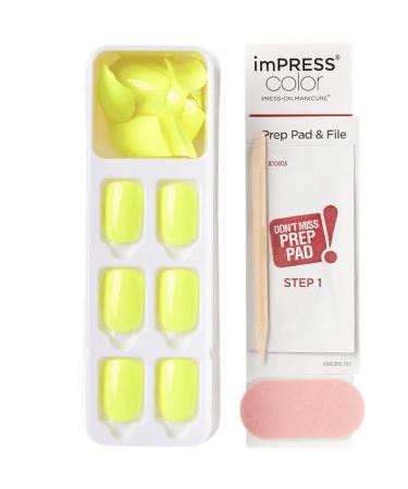 Kiss imPRESS Neon Yellow Press-On Nails | Limited Edition Influencer Manicure 84780 - Shop Internationally - Buy Online on GoSupps.com