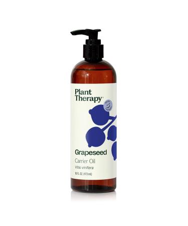 Plant Therapy Grapeseed Carrier Oil 16 oz Base for Aromatherapy Essential Oil or Massage use Grapeseed 16 Fl Oz (Pack of 1)