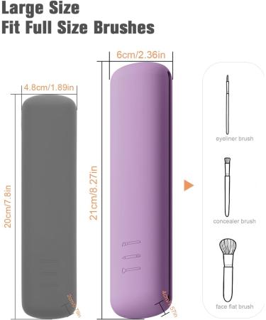 FERYES Travel Makeup Brush Holder L Purple - Portable & Stylish Cosmetic Organizer for Easy Travel - Buy Online on GoSupps.com