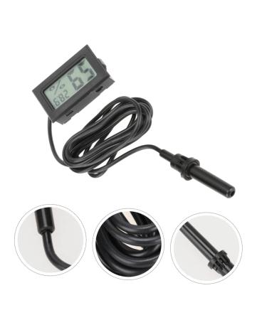 Yarnow 5-in-1 Pet Thermometer & Moisture Meter for Terrariums - Digital Hygrometer for Reptiles & Refrigerators - ABS 4.5x2.5cm Black - Buy Online on GoSupps.com