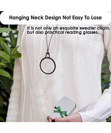 Luff Necklace Reading Glasses +2.5 - Fashion HD Portable Readers for Men & Women | Anti-Lost Handheld Neck Type - Buy Online on GoSupps.com