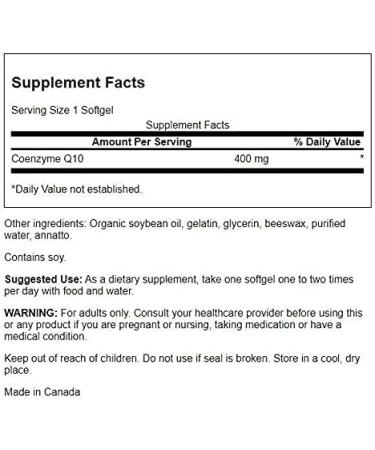 Swanson CoQ10 400mg - Heart Health Energy Support & Cardiovascular Aid - 2 Pack (30 Softgels) - Buy Internationally - Buy Online on GoSupps.com