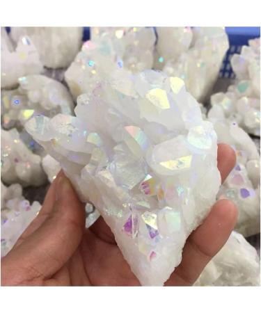 Stone Crafts Colorful electroplated Crystal Gemstone Cluster Flower Reiki Aura Coated Stone Stone Crystal Reiki - Buy Online on GoSupps.com