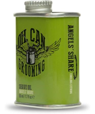 Oil Can Grooming Angels' Share Shave Oil Premium Pre-Shave & Conditioning Oil for Men Smooth Glide Reduced Irritation & Hydrated Skin Cool Citrus Scent 50ml - Buy Online on GoSupps.com