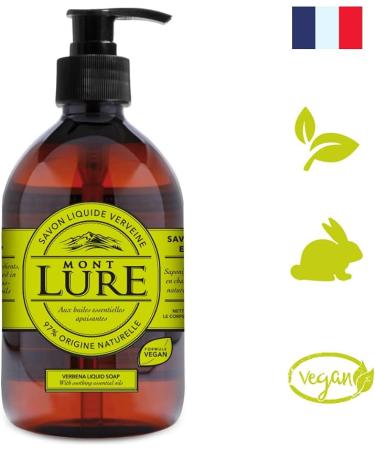  Montlure Traditional Verbena Liquid Soap with Essential Oils - 97% Natural Ingredients - Made in Provence France - Hands Body and Face - Shower Gel 500 ml - Buy Online on GoSupps.com