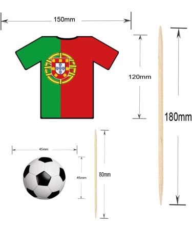 Portugal Football Party Food & Cupcakes Picks Decorations Toppers World Cup 2022 (pack of 14) - Buy Online on GoSupps.com