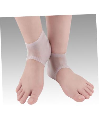 Beavorty 1 Pair Heel Cups Silicone Heel Protectors Silicone Socks Anti- Slip Silicone Feet Heel Socks Heel Guard for Men& Women Shoe Filler Gelt White Anti-Crack Sleeve Men and Women - Buy Online on GoSupps.com