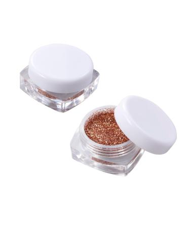 DRESSOOS Loose Pigment Eyeshadow 2pcs Glitter Eyeshadow Loose Eyeshadow Glitter Eye Shadow Highlighter Make up 1 count (Pack of 1) Golden