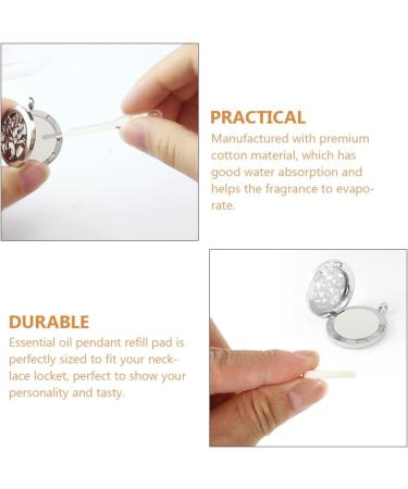 Healeved 50pcs Round Aroma Pads Essential Oil Diffuser Locket Necklace Refill Pads Pendant Perfume Oil Jewelry Oil Pads Humidifier Accessories for Car Room Office White 30mm - Buy Online on GoSupps.com