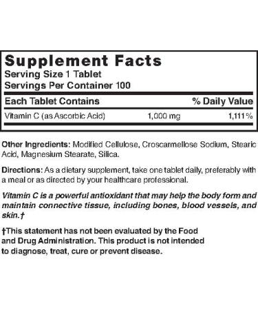 Nature's Blend Vitamin C 1000 mg 100 Tablets - Buy Online on GoSupps.com
